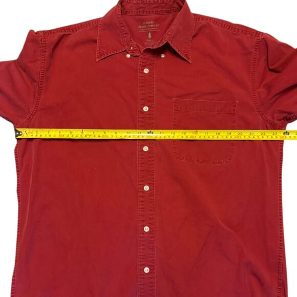 Great Northwest Red Long Sleeve Cotton Shirt Size Large - Picture 3 of 4